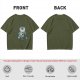 Olive T-Shirt With Dreamcatcher And Cute Cat Kittens Print