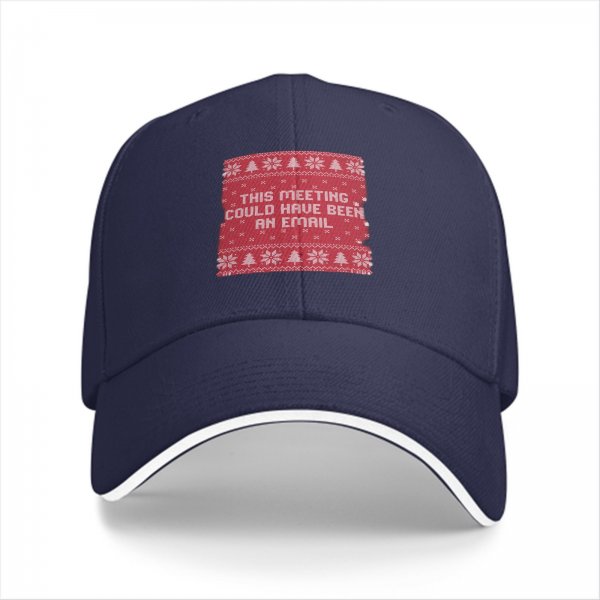 Black Baseball Cap With 'This Meeting Could Have Been An Email' Christmas Print