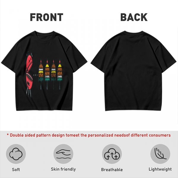 Olive T-Shirt With Cartoon Grill And Skewers Print