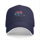 Black Baseball Cap With Psychedelic Colorful Beast Graphic Print