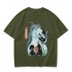 Anime Dragon and Girl Graphic Tee for Fantasy Fans
