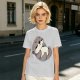 Olive Green T-Shirt with Cute Sleeping Otter Graphic