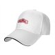Black baseball cap with cute cat and pink floral graphic