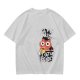 Olive t-shirt with funny cat coffee early morning quote