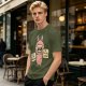 Olive T-shirt with a cute bunny monster holding You Are Great and I Believe In You signs