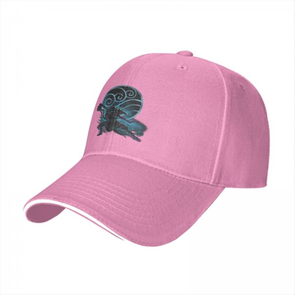 Black Baseball Cap With Water Tribe Themed Anime Graphic