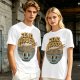 Olive Green T-Shirt With Retro Send Noods Ramen Bowl Graphic
