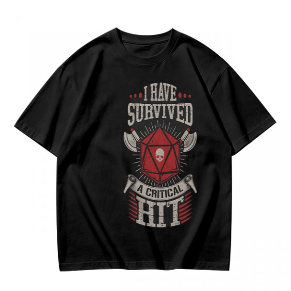 I Have Survived A Critical Hit D20 T-Shirt