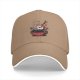 Black Baseball Cap With Cute Sushi In Soy Sauce Bowl Graphic