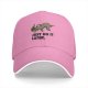 Black baseball cap with sloth graphic and 'Just Do It Later' text