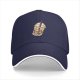 Black Baseball Cap with Cute Boba Tea Print