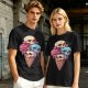 Olive T-Shirt With Skull Ice Cream Cone Graphic