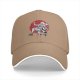 Black Baseball Cap With Anime Character Print On Red Circle