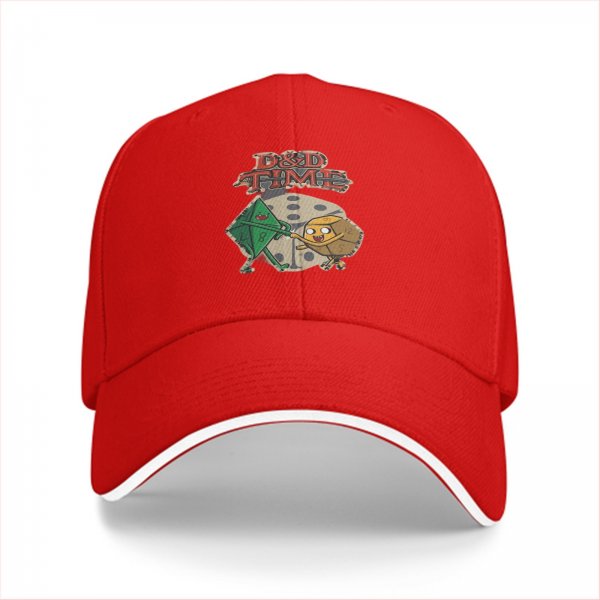 D&D Time Adventure Themed Baseball Cap With Dice Characters