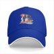 Black baseball cap with retro lifeguard graphic print