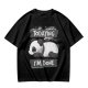 Oversized Graphic T-Shirt with Tired Panda 'That's Enough Todaying For Today I'm Done'