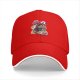 Black baseball cap with retro Rufio graphic print