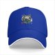 Black Baseball Cap With Japanese Style Cat Mask Art Print