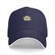 Black Baseball Cap With Cute Forest Spirit And Flower Print