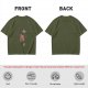 Olive Green T-Shirt With Don't Worry Cute Capybara Graphic
