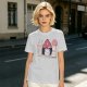 Olive Green T-Shirt With Cute Mushroom Creature Graphic