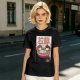 Olive T-Shirt With Cute Ramen Cat Bowl Graphic Print