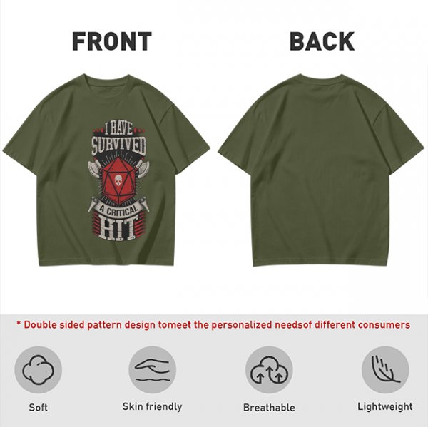 I Have Survived A Critical Hit D20 T-Shirt