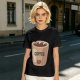 Olive Green T-Shirt With Coffee Cup Graphic Print