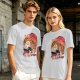 Olive T-Shirt With Ramen Skull Graphic Print