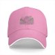 Black Baseball Cap With Subtle Nature Inspired Graphic Print