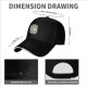 Black baseball cap with kawaii skull bubble tea graphic print