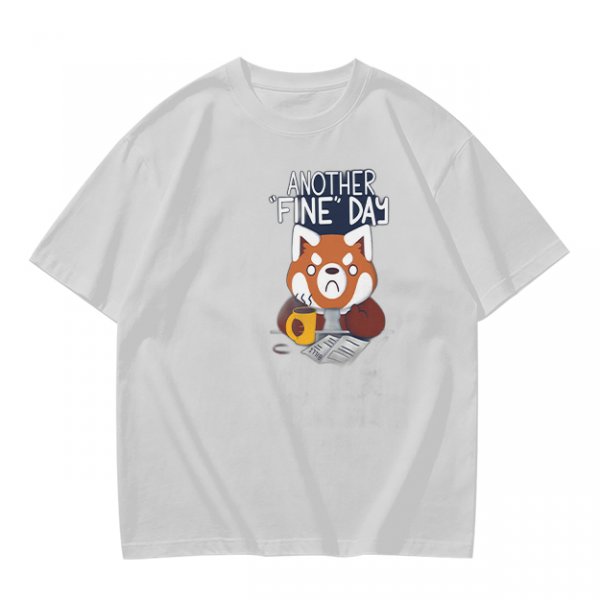 Olive T-Shirt With Another Fine Day Red Panda Coffee Print