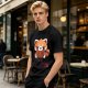 Olive T-Shirt with Cute Red Panda and I Just Don't Care Print