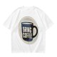 Olive Green Graphic T-Shirt With Bring Coffee Mug Print