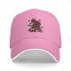 Black baseball cap with red dragon and cloud graphic design