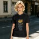 Olive T-shirt with Astronaut Cat 'I'm Just Here For The Milk' Print