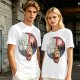 Olive T-Shirt With Hand Holding Bill Of Monthly Expenses Art