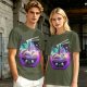 Olive T-Shirt With Galaxy Ramen Bowl Kawaii Graphic