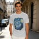 Olive T-Shirt with Starry Night Art Print