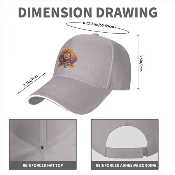 Skeletor's Summer Camp Graphic Black Baseball Cap