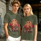 Olive T-Shirt With Angry Boxing Chocolate Chip Cookie Graphic
