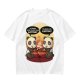 Olive t-shirt with pandas debating life beyond eating and sleeping