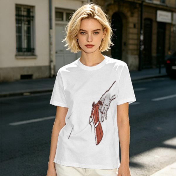 Oversized Olive T-Shirt With Mechanical Hand Holding Gun Graphic