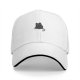 Black Baseball Cap With Minimalist Cat Silhouette Design