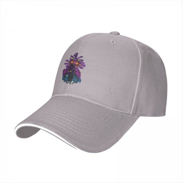 Black baseball cap with The Legend of Zelda Majora's Mask graphic