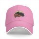 Black Baseball Cap With Lazy Cat Gaming Snack Print
