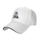 Black baseball cap with glitch-style Maleficent graphic print