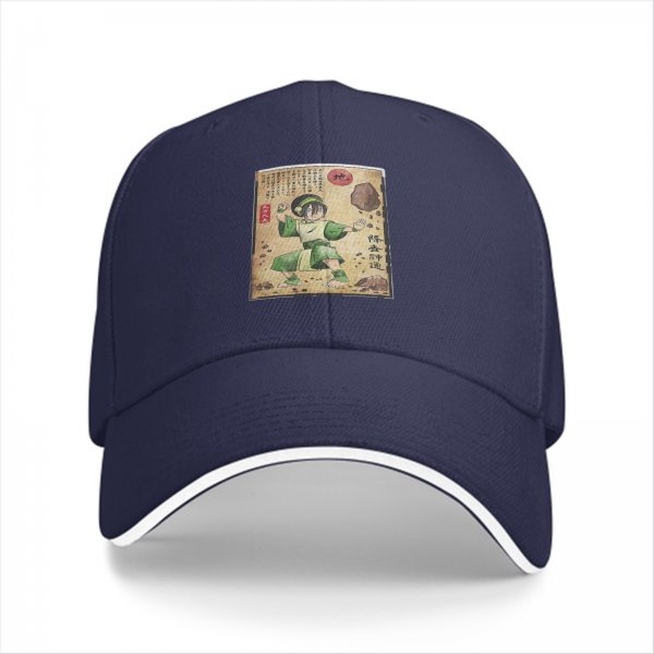 Black Baseball Cap With Avatar The Last Airbender Toph Earthbender Art