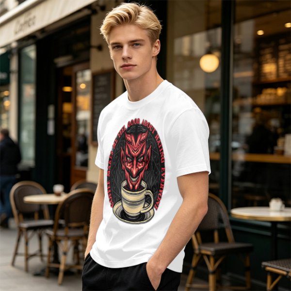 Coffee Makes Me Feel Good About Hating Everyone Devil T-Shirt