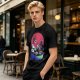 Olive T-Shirt With Anxious Sushi Characters In Soy Sauce Bowl Print